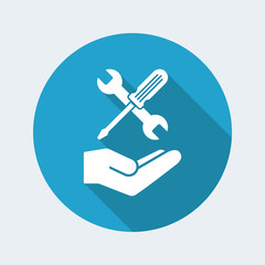 Technical assistance flat icon