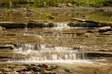 Waterfall on Four Mile Creek in late summer