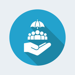 Team protection - Minimal vector icon