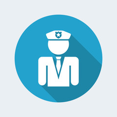 Policeman concept - Minimal flat icon