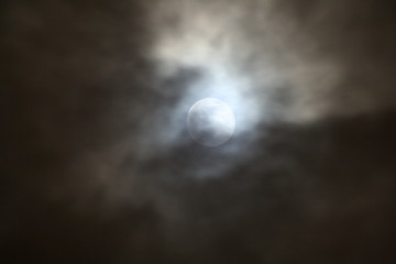 Obraz na płótnie Canvas moon in the clouds