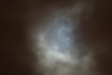 moon in the clouds