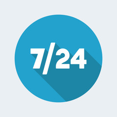 7/24 services - Vector web icon
