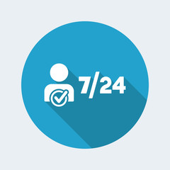 7/24 services - Vector web icon