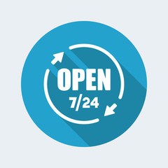 Store open 7/24 - Vector web icon