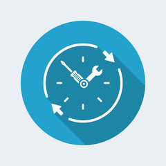 Full time technical assistance services - Vector web icon