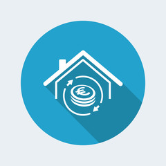 Investment property - Real estate - Vector web icon