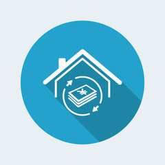 Investment property - Real estate - Vector web icon