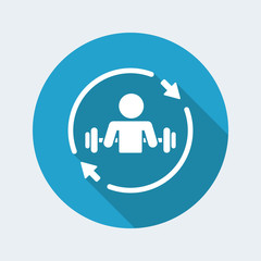 Body building training - Vector web icon