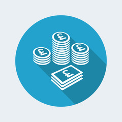 Earnings - Sterling - Vector web icon