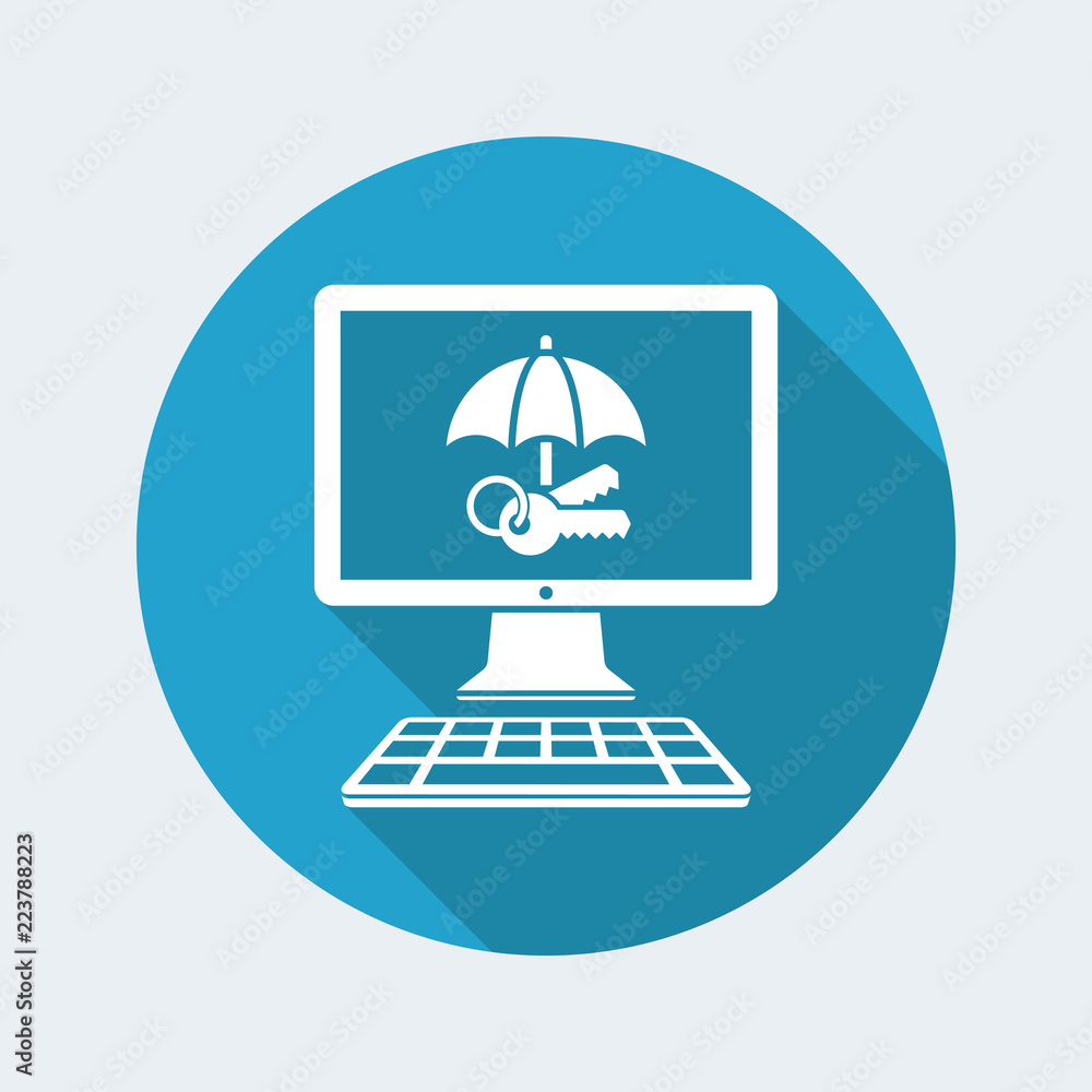 Aufkleber protected access - vector web icon
