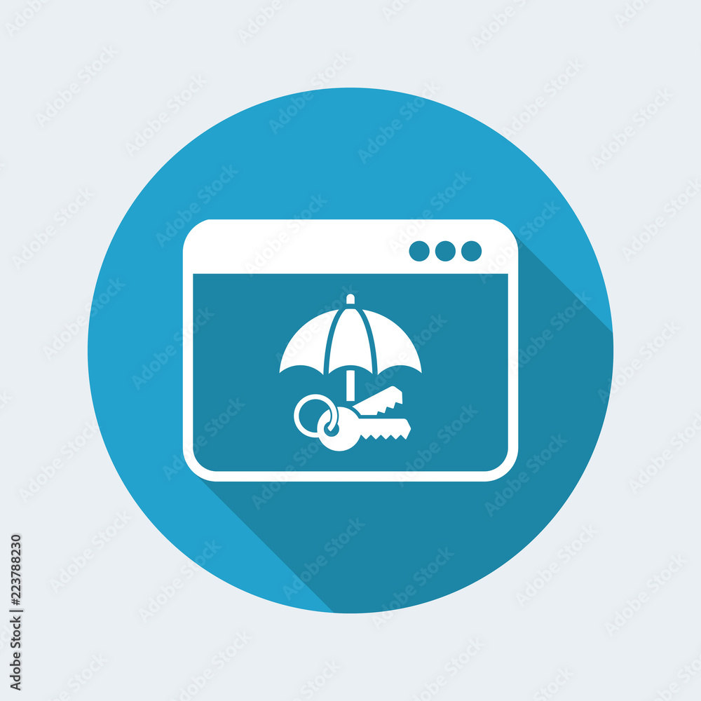 Poster protected access - vector web icon
