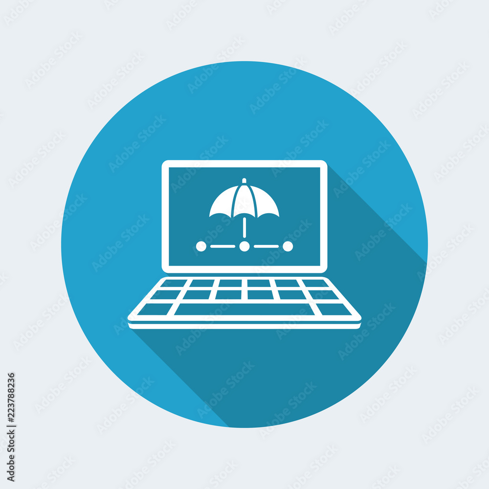 Poster network security - vector web icon