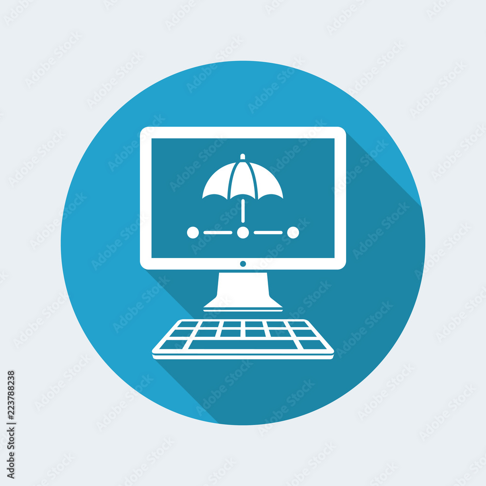 Poster network security - vector web icon
