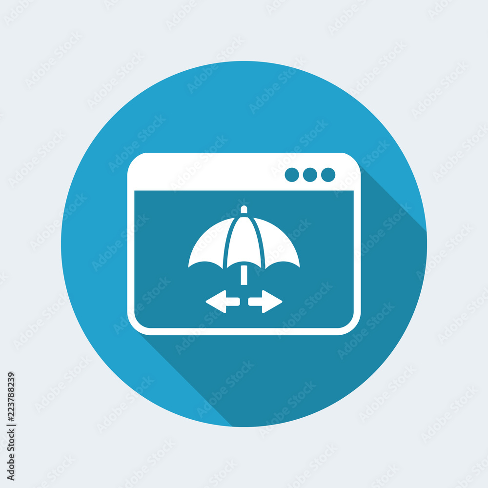 Poster network security system - vector web icon