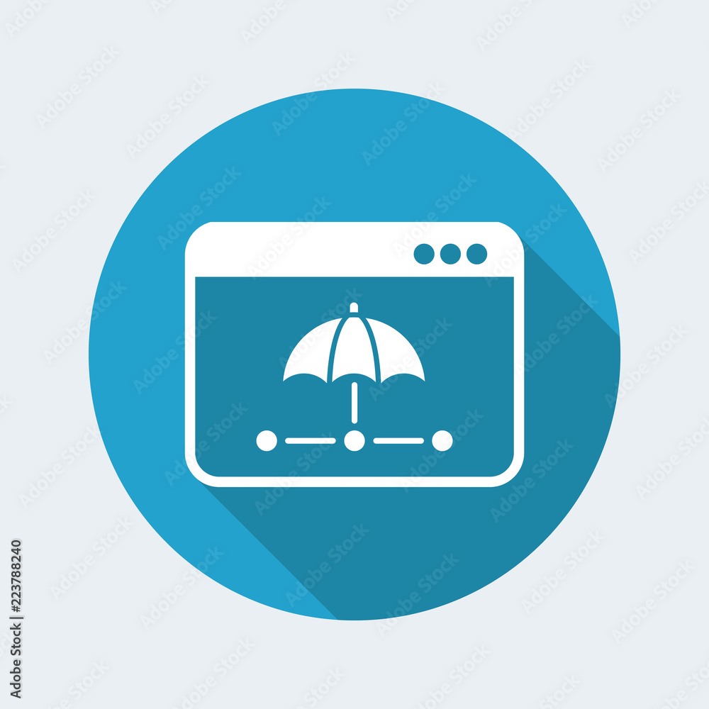 Poster network security - vector web icon