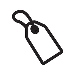 Price tag minimal outline vector icon for web and mobile