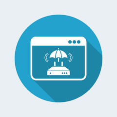 Router protection - Vector web icon