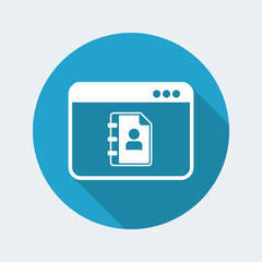 Obraz premium Address book application - Vector flat icon