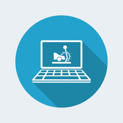 Car crash - Web assistance service - Vector flat icon