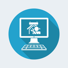 Artisan online services - Vector flat icon