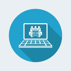 Reading web services - Vector flat icon