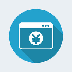Yen - Smart online banking services - Vector flat icon