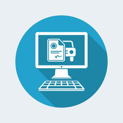 Automotive online document - Sterling - Vector flat icon