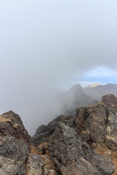 View from ruca pichincha over quito, ecuador
