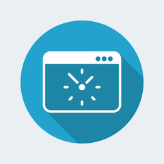 Computer clock - Vector flat icon