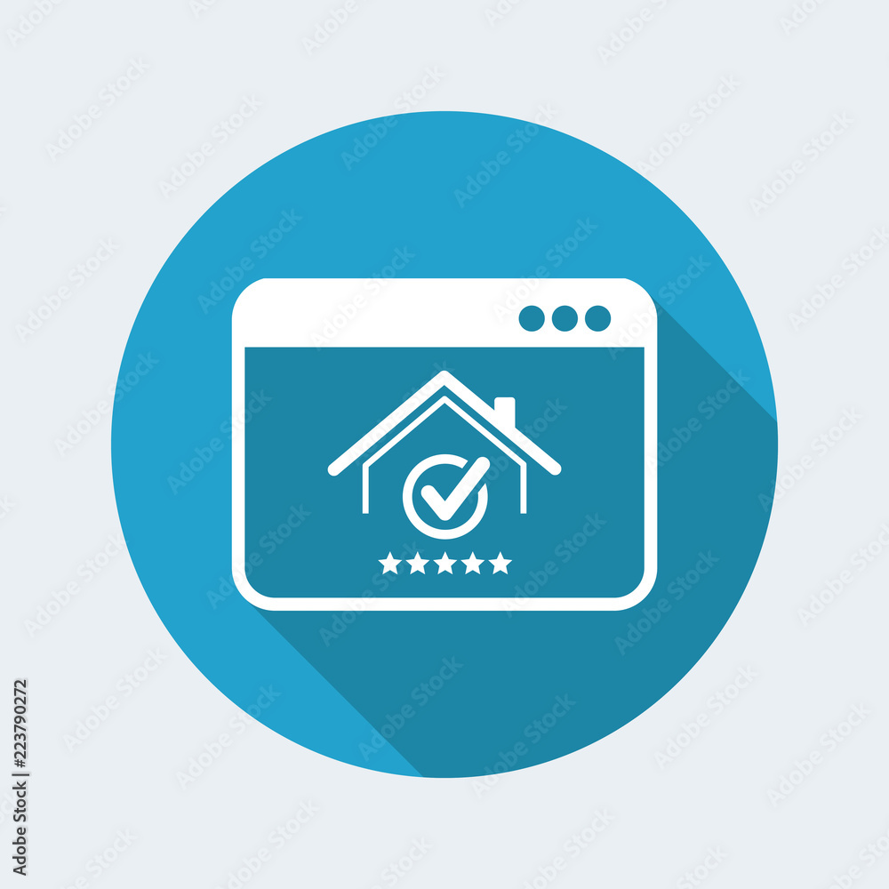 Poster home top rating - vector icon for computer website or application