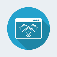 Real estate website symbol - Vector icon of computer application