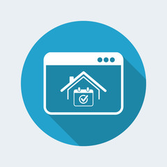 Checking house appointment - Vector icon for computer website or application