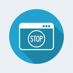 Stop signal - Vector icon for computer website or application