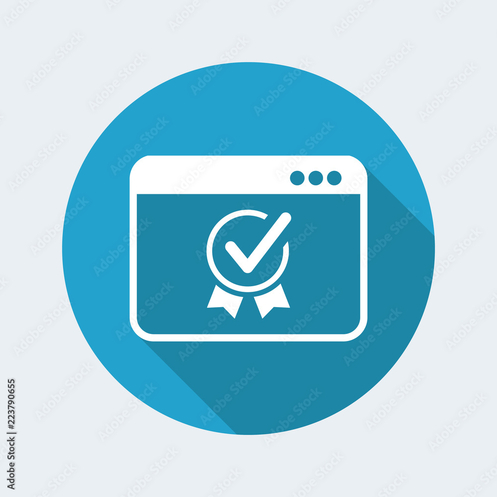 Poster top rating certificate - vector icon for computer website or application