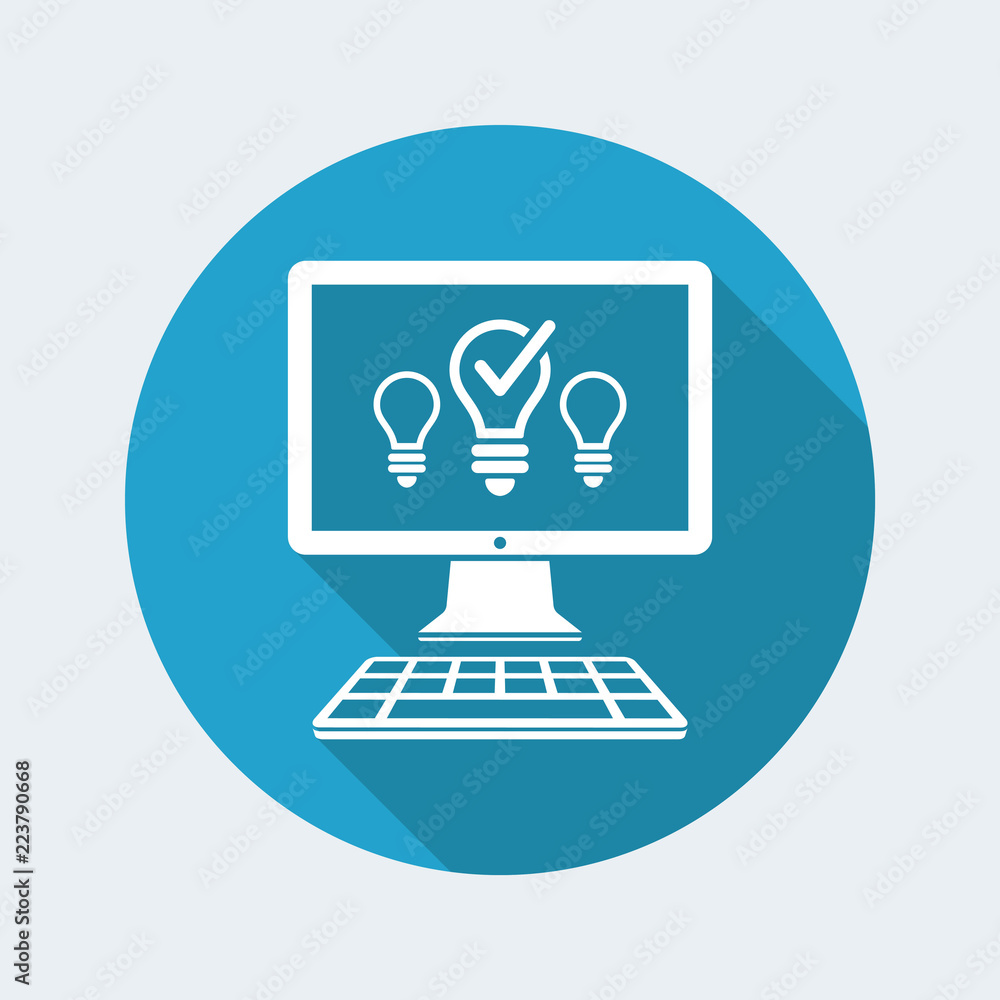 Poster innovation - vector icon for computer website or application