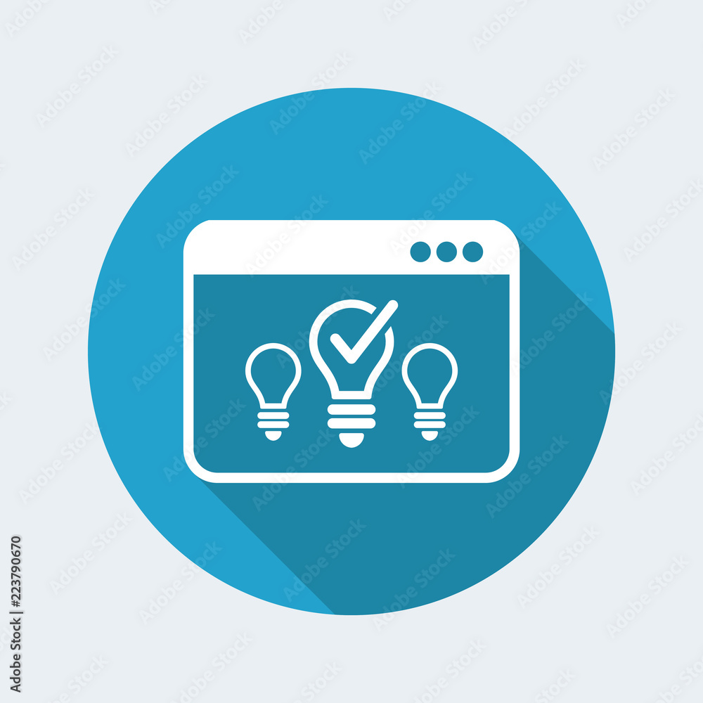 Poster innovation - vector icon for computer website or application