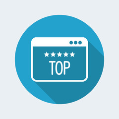 Top rating - Vector icon for computer website or application