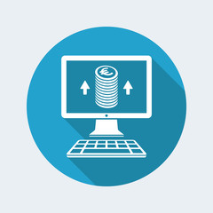 Increase pickings - Euro - Vector icon for computer website or application