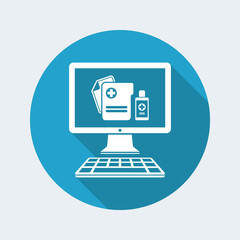 Medical digital page - Vector icon for computer website or application