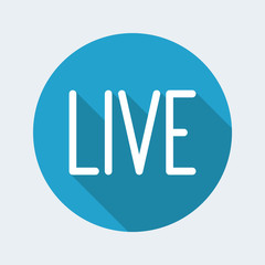 Live button - Vector icon for computer website or application