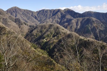 大石山より望む丹沢主脈