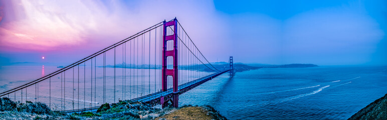 Pano of GGB and Bay leading out to the Pacific