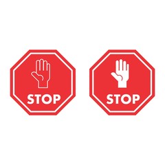 Stop hand icon