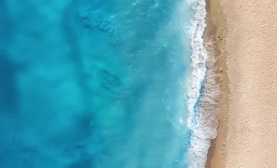  Strand en golven van bovenaanzicht. Turquoise water achtergrond van bovenaanzicht. Zomer zeegezicht vanuit de lucht. Bovenaanzicht van drone. Reisconcept en idee © biletskiyevgeniy.com