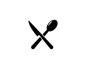 fork and spoon logo template