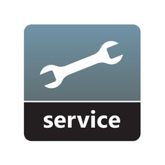 Service allen wrench sign with label for print and digital content