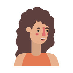 beautiful and young woman character