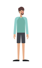 young man with beard avatar character