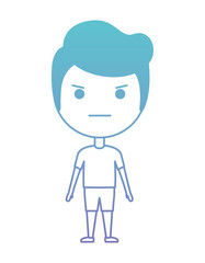 cartoon man angry kawaii character